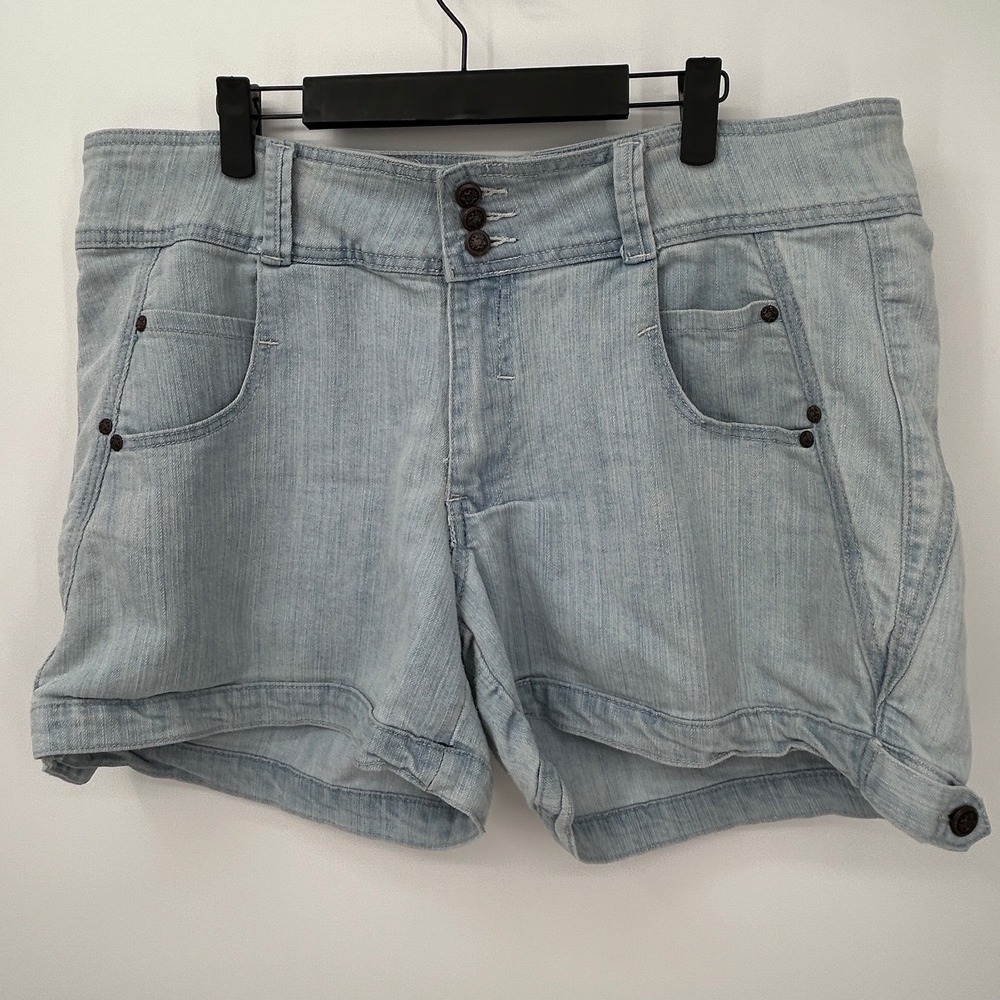 Elite Jeans Womens Light Wash Denim Shorts High Rise Size 15/16 SH8Q935N